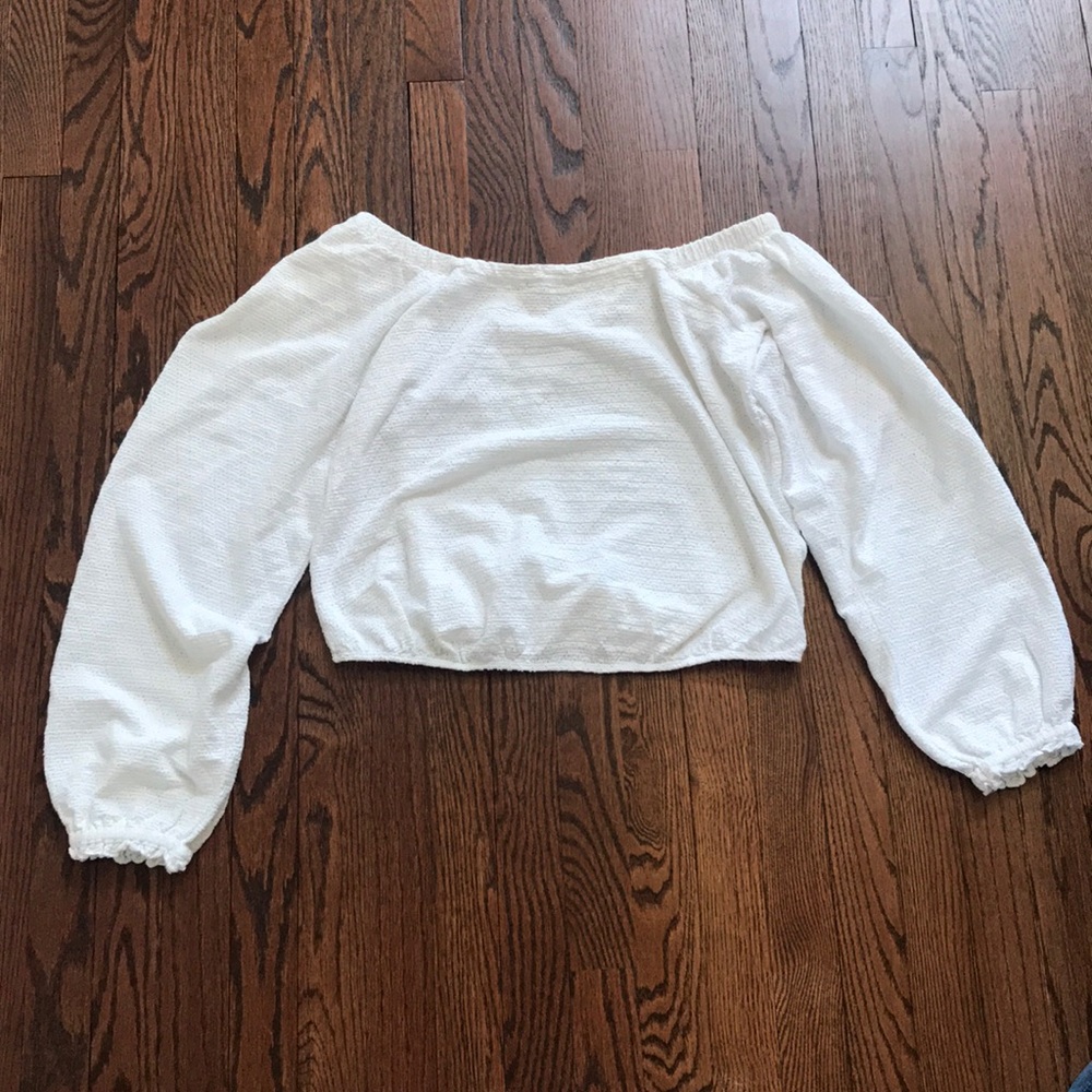 Free people white eyelet top